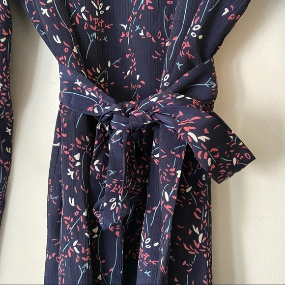 Floral Tunic Patterned Blouse Long Sleeve Top With Sash Size 1XL Tie Waist - Picture 3 of 11